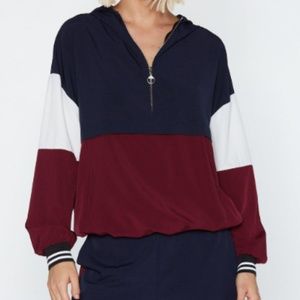 Right On Track Colorblock Track Top